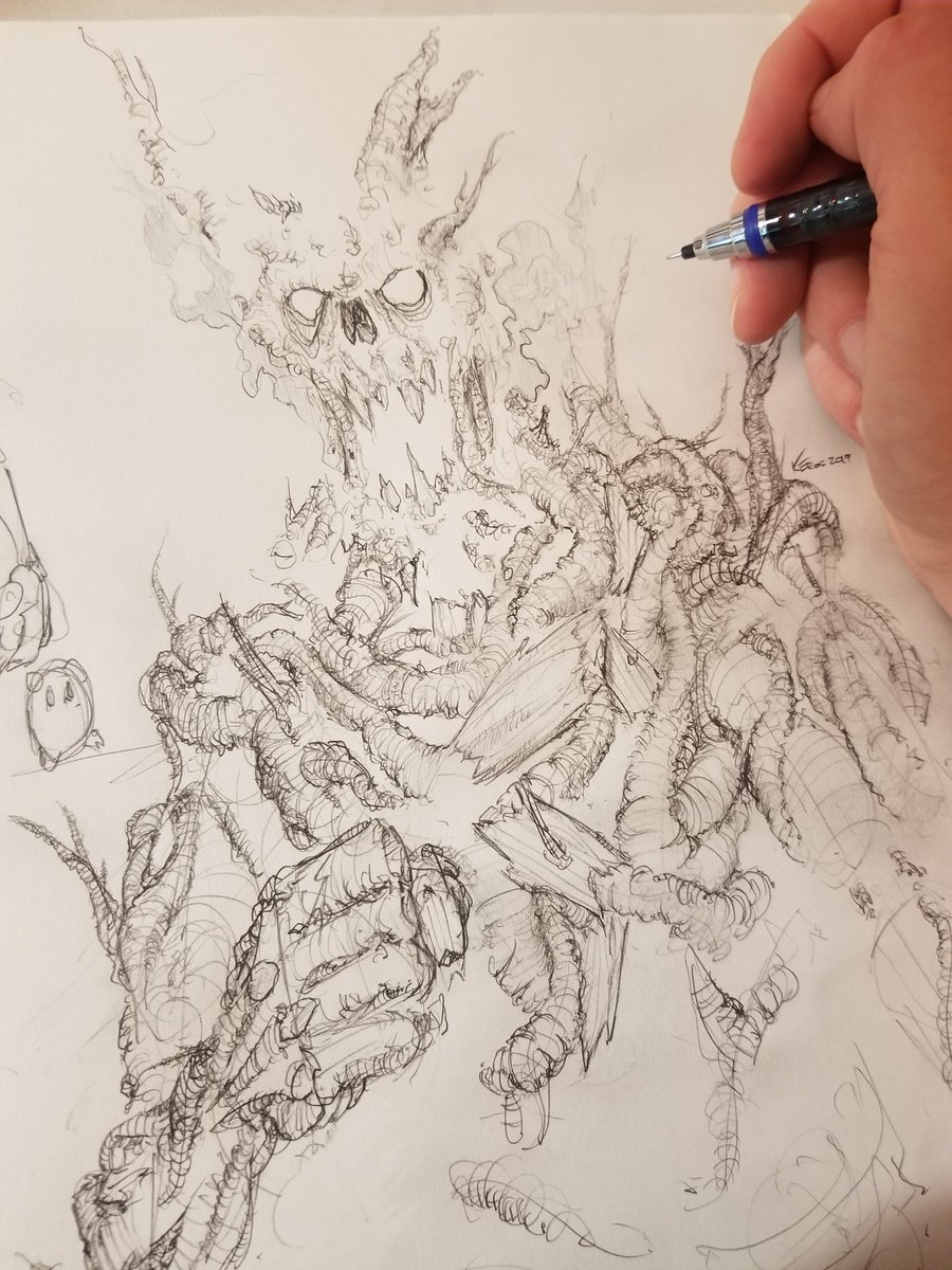 #Sketching a most sinister #Ent / #treant for a cutscene in #SAKD
--
#SAKDGame #CreatureConcept #conceptualart #conceptsketch #drawing #roughsketch #monster #indiegame #indiegamedev