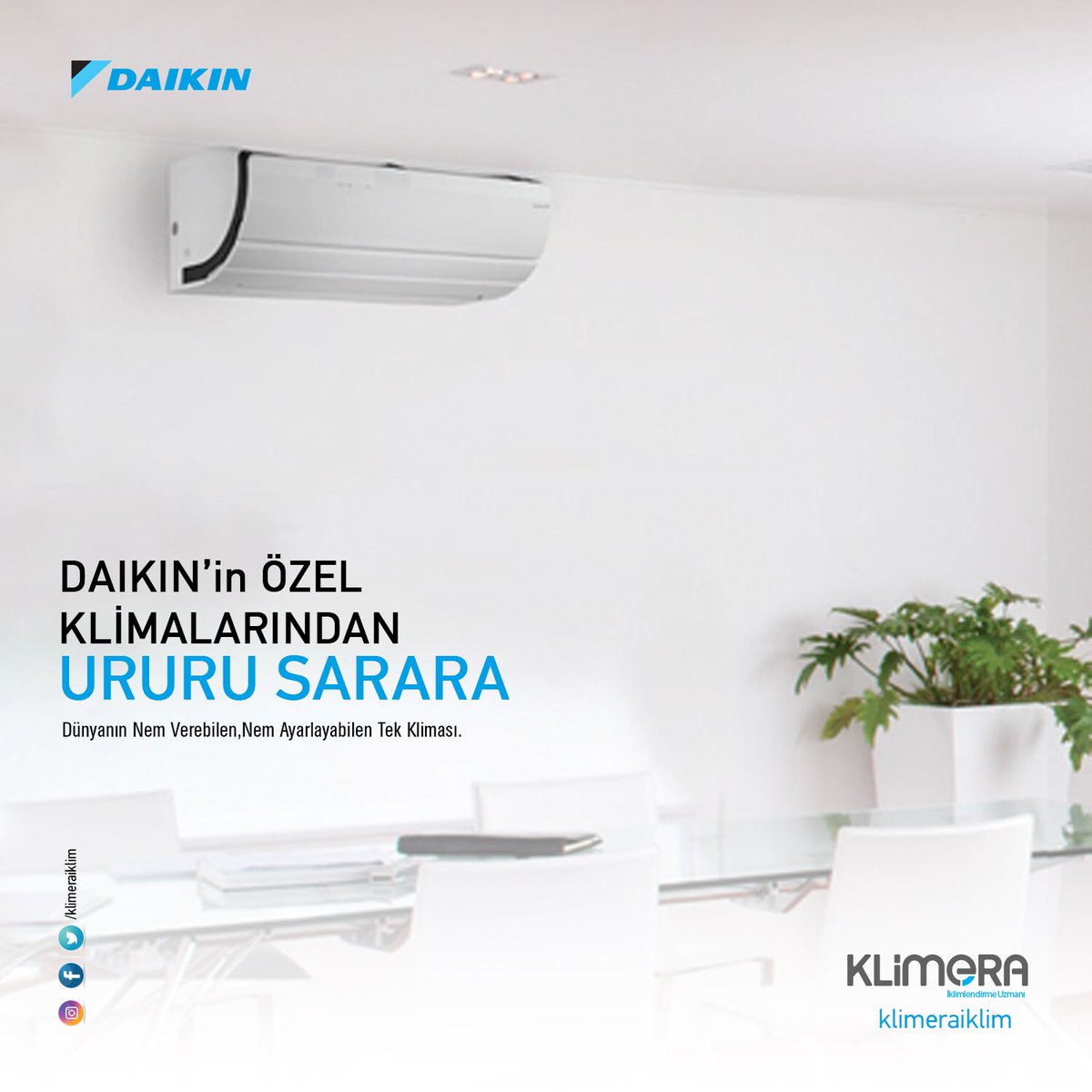 Dünyanın Nem Verebilen,Nem Ayarlayabilen Tek Kliması...
#daikinklima #airconditioner #autumn #home #inverter #sıcak #soğuk #cold #hot #sonbahar #havalandırma #comfort #lifestyle #climate #klimera #iklimlendirmeuzmanı #klimeraiklim