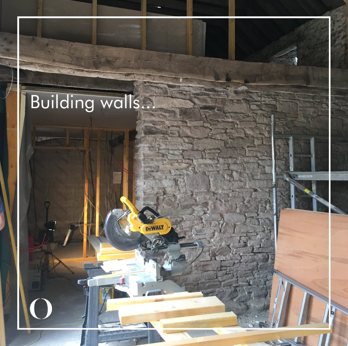 ogilvyvodka's tweet photo. The next stage in the development of our visitor centre was to build the walls..a tricky task in a quirky old building, but S&S Joiners did a great job! Through the doorway is our new teapoint & toilets.
#sneakpeek #2018work #redevelopment #conversion #visitorcentre #comingsoon https://t.co/pWiy8ouyxM