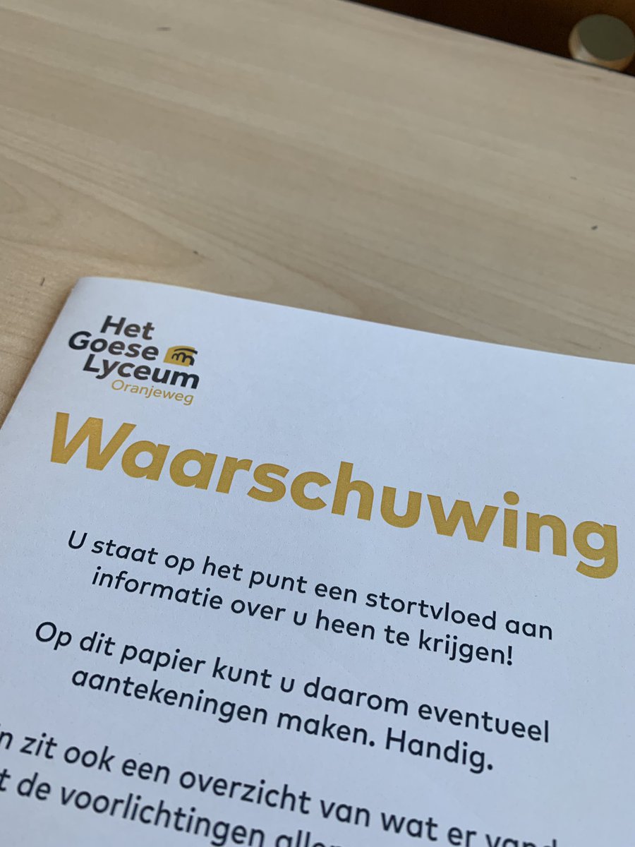 Leuke waarschuwing van het <a href="/pontesgoes/">PontesHetGoeseLyceum</a>