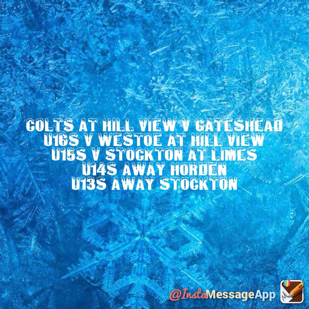 Sunderlandminis's tweet photo. #InstaMessageApp
Junior games this weekend. Minis are training. @gatesheadrfc @WestoeJuniors @WestoeRFC @stocktonrugby. Wrap up warm and pack the thermos flask ❄️❄️❄️ https://t.co/MUoNqhA9mK