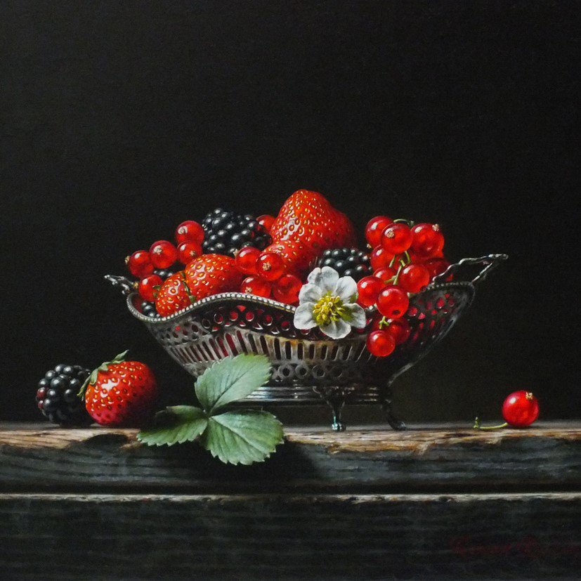 KunstWeekend's tweet image. Roman Reisinger past in zijn werken de schilderstechniek van de 17e eeuwse oude Hollandse meesters toe. Deze techniek maakt het mogelijk om realistisch en gedetailleerd te schilderen.Zijn prachtige stillevens zijn weer op het Kunst &amp;amp; Antiek Weekend te zien #kunstbeurs #stilleven