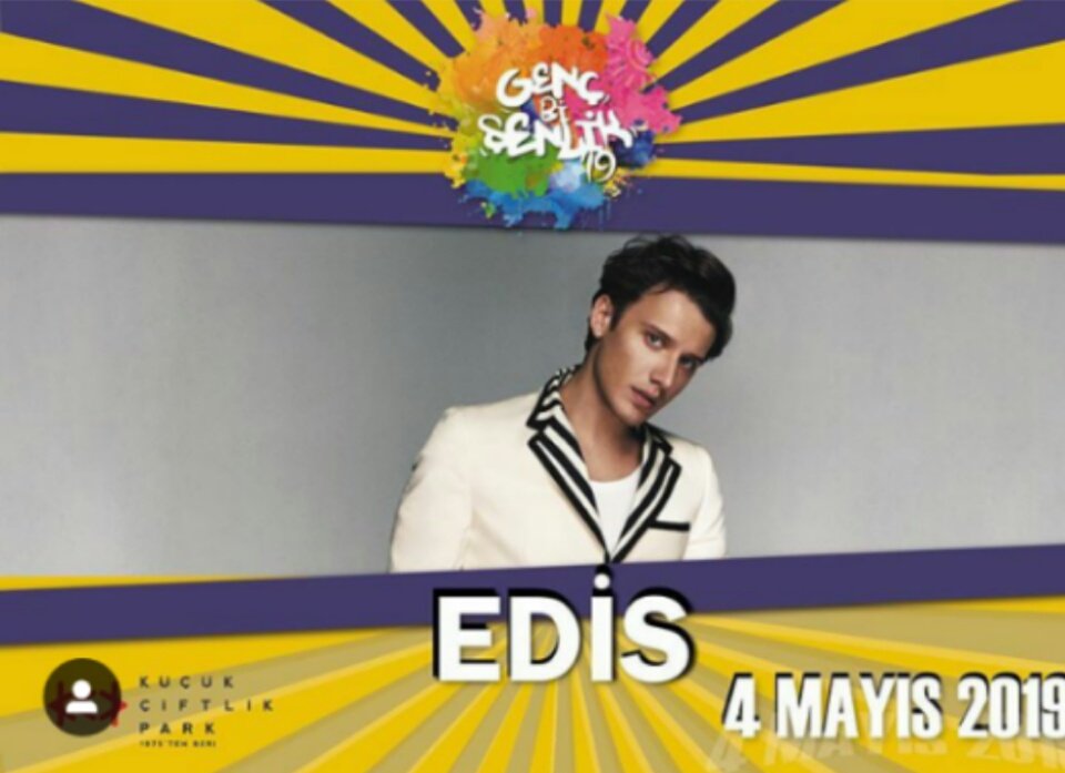 Genç Bi Şenlik'19 ilk sürpriz ismi EDİS!
EDİS 4 Mayıs'ta KüçükÇiftlik Park'ta, Genç Bi Şenlik'19 Sahnesinde😉 <a href="/edisgorgulu/">EDIS</a> ❤❤