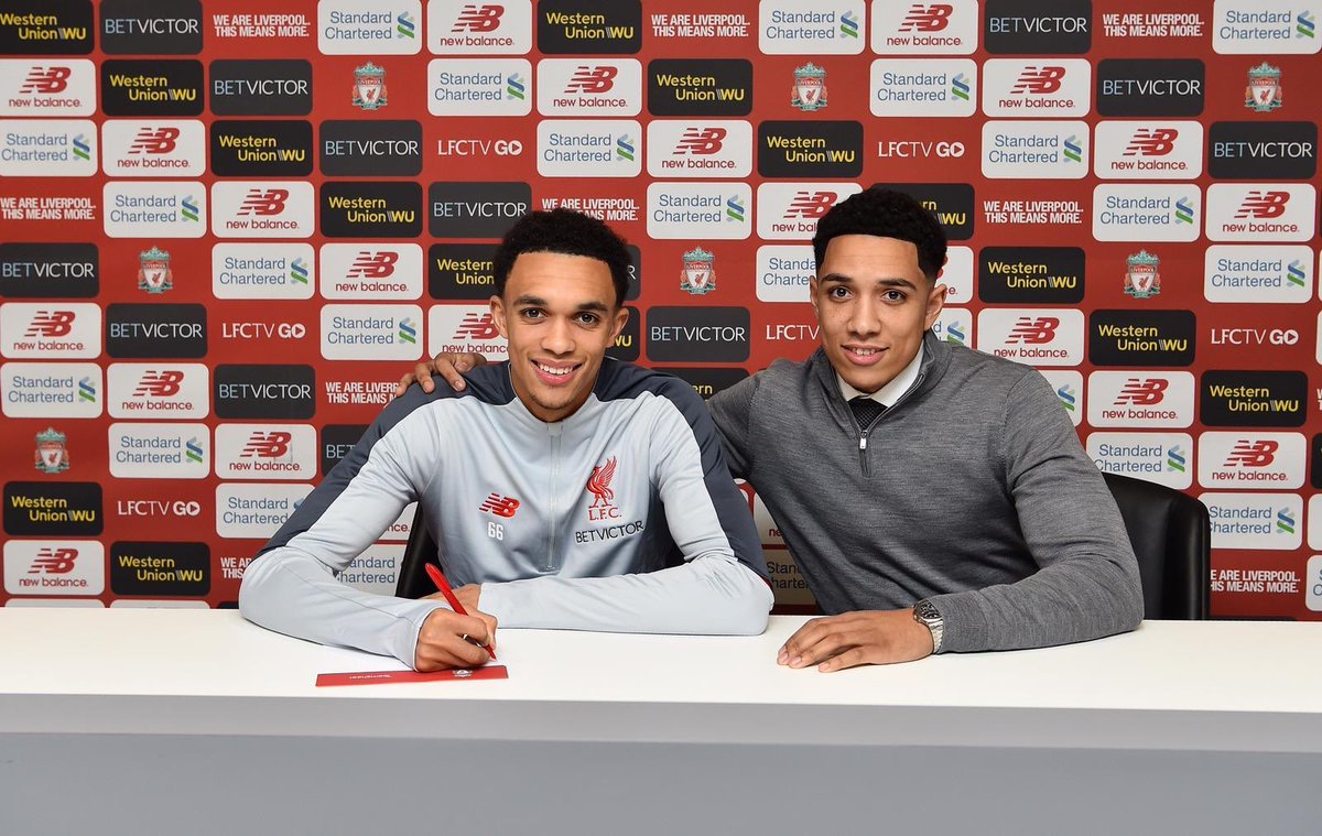 TrentAA's tweet photo. When it comes to playing football, there is only one club for me. After 14 years at @liverpoolfc I am so happy to sign a new contract! Just want to say thank you to the fans for all your support on my journey so far ❤ #YNWA https://t.co/oxMdkwQaeL