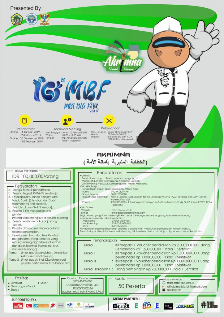 mbibigfair's tweet photo. @eventsurabaya @eventjombang_ @event_mojokerto @mbibigfair @mbiamanatulummah @eventapaaja @eventbri @InfoLOMBA @info_olimpiade @HaiEvent https://t.co/QXLtOc47z8