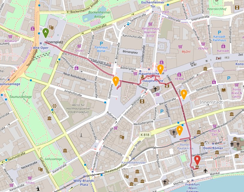 KDFB_Bund's tweet photo. Die Route des Frankfurter Hatwalks. Wir starten um 16.30 Uhr an der Alten Oper. https://t.co/fPfnfspCaF  #wirziehendenhut #100JahreFrauenwahlrecht #frauenwählen #hatwalk https://t.co/s5yaD0gnXV