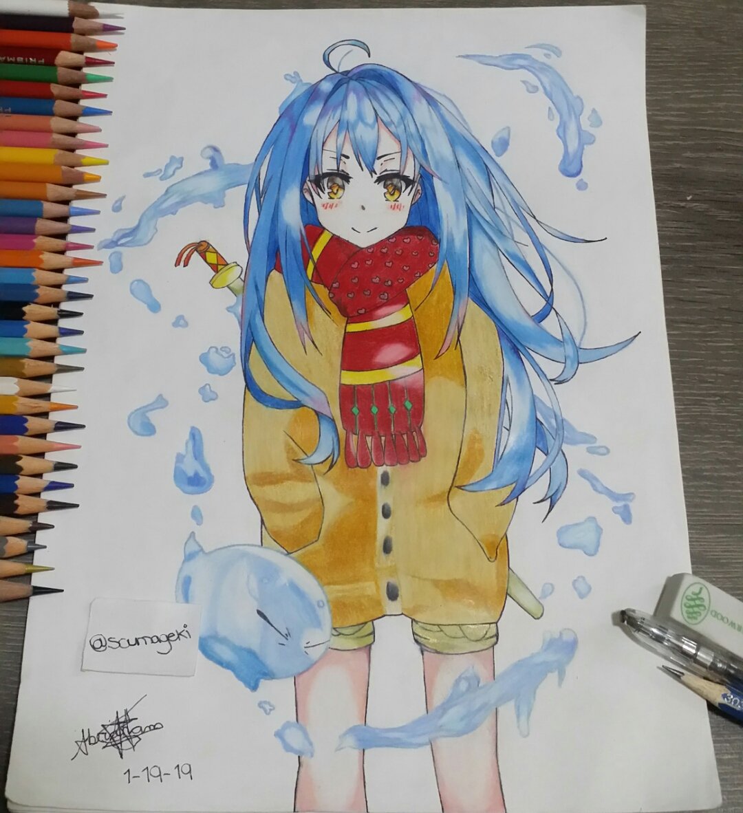 How to draw Rimuru Tempest - That Time I Got Reincarnated as a