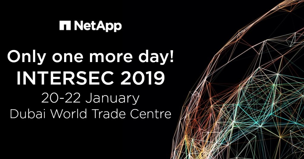 NetAppME's tweet photo. #Intersec2019 opens its doors tomorrow! Discover cutting-edge innovations and developments and meet us at the #NetApp booth! #NetAppIntersec #NetAppVSS https://t.co/5Z9aIZ5aVZ https://t.co/xuP3nWm3Ra