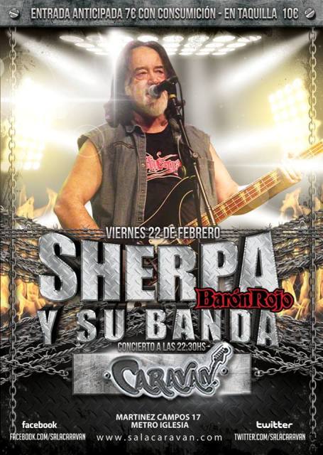 El próximo viernes 22 de Febrero #Sherpa y su banda estarán actuando en la @salacaravan Back to the 80´s de Madrid. http://metaltrip.com/sherpa-en-madrid-el-22-de-febrero/ …
#Sherpa #Metaltrp