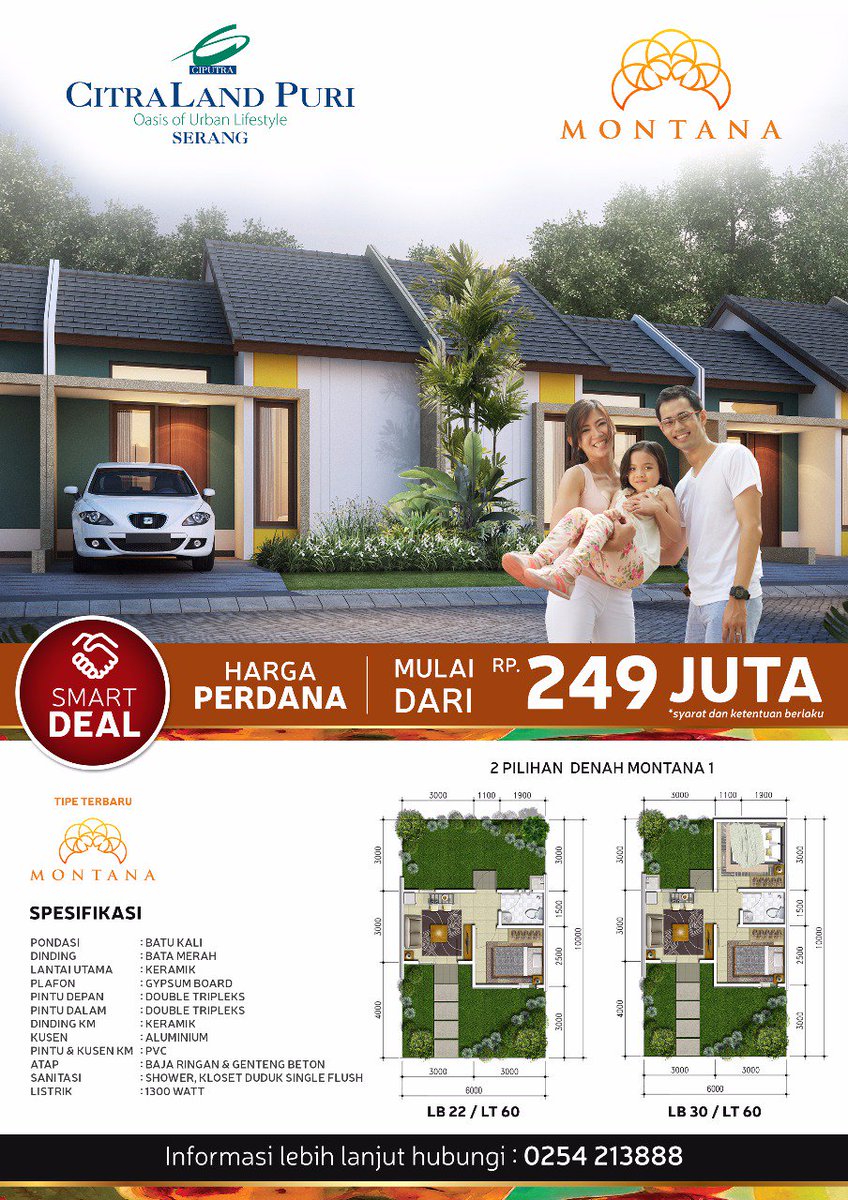 riancitraland's tweet photo. *MONTANA*
Tipe Terbaru Distrik Alila *Kenapa montana ?*
Unit TERBATAS &amp; PROMO PRESALE
■ Harga hanya 200jutaan
■ Desain menarik include carport dan dinding pisah
#Rumahdijual #Rukodijual #Rukoserang #PropertiSerang #InvestasiSerang #RumahSerang #Rumahidaman #Rumah2lantai https://t.co/VmHxneaikY