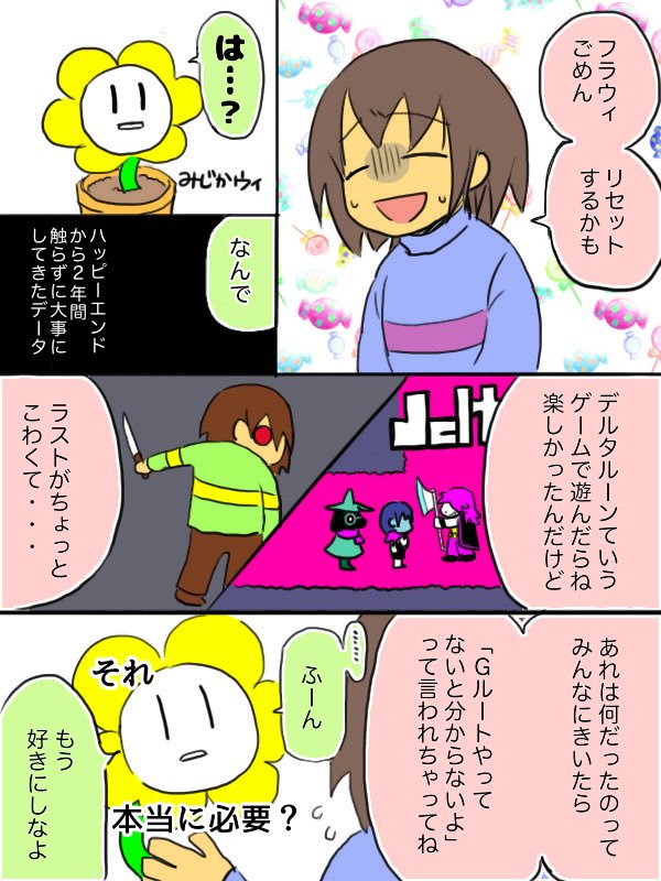 驚くばかり Undertale Gルート 消さない 100 イラスト