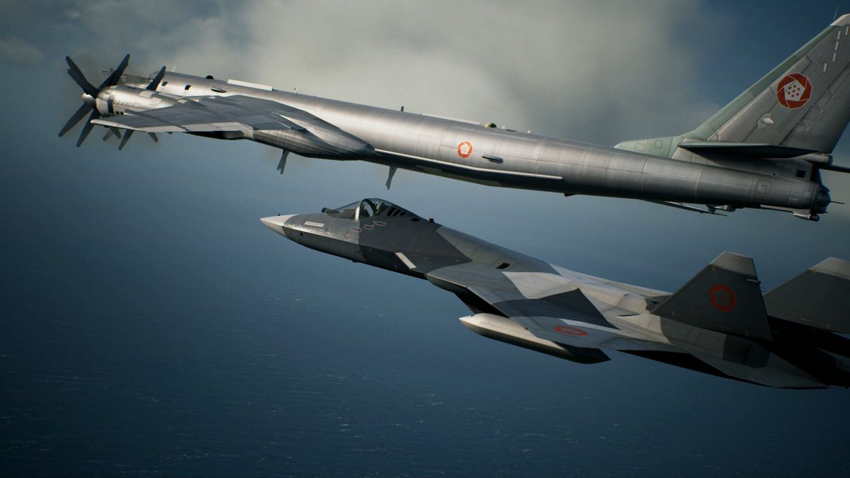 Su-57のスプリッター迷彩きたー！ やっぱこの機体はこれだよな！ #ACE7