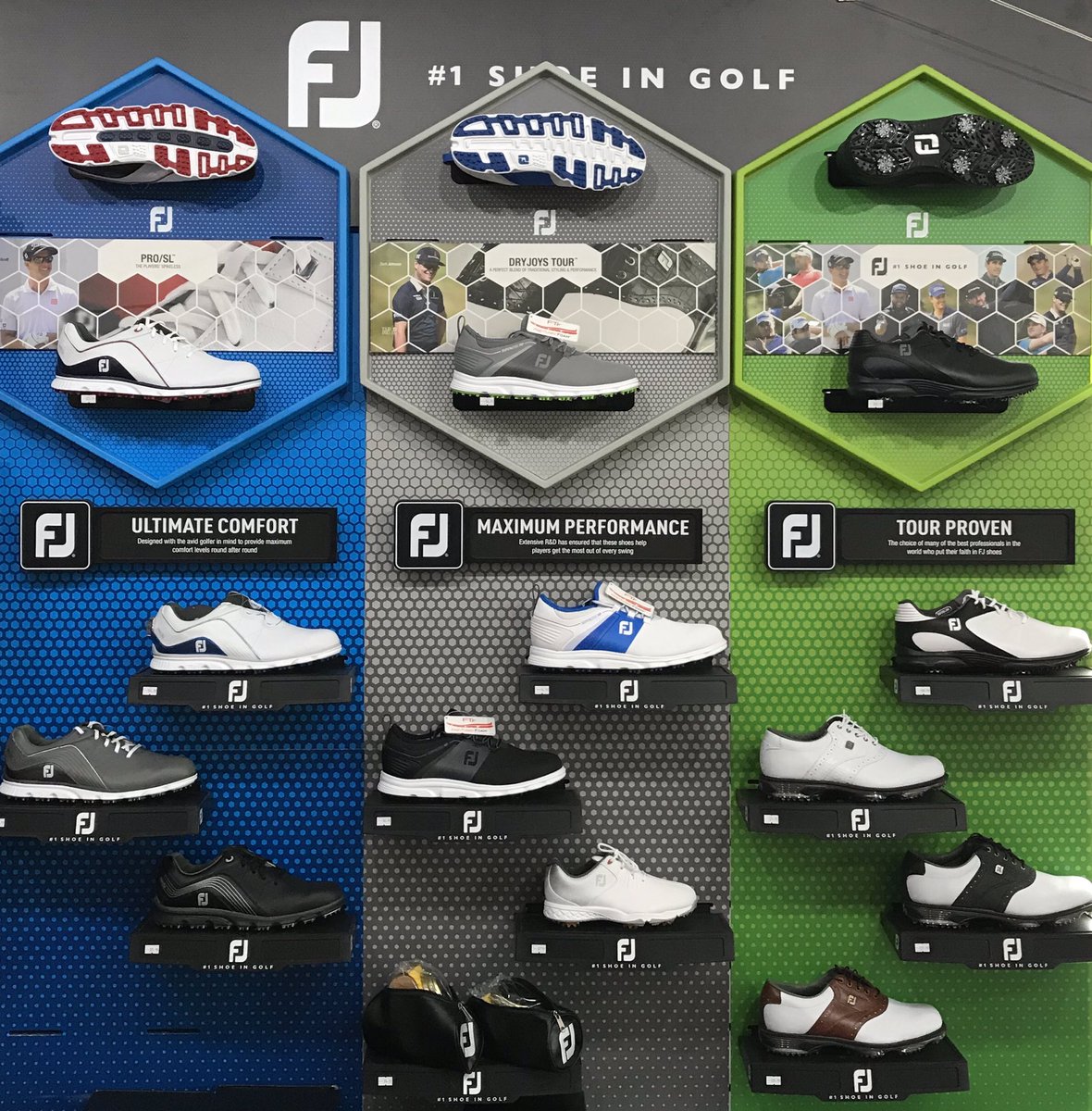 PeteLiviePGA's tweet photo. @FootJoyEurope wall @LeicesterGolfC looking fresh thanks to their awesome new collection #PerformanceGolfLeicester #PROSL #SUPERLITESXP #ARCXT #DRYJOYSTOUR https://t.co/NaBMSEoOb8
