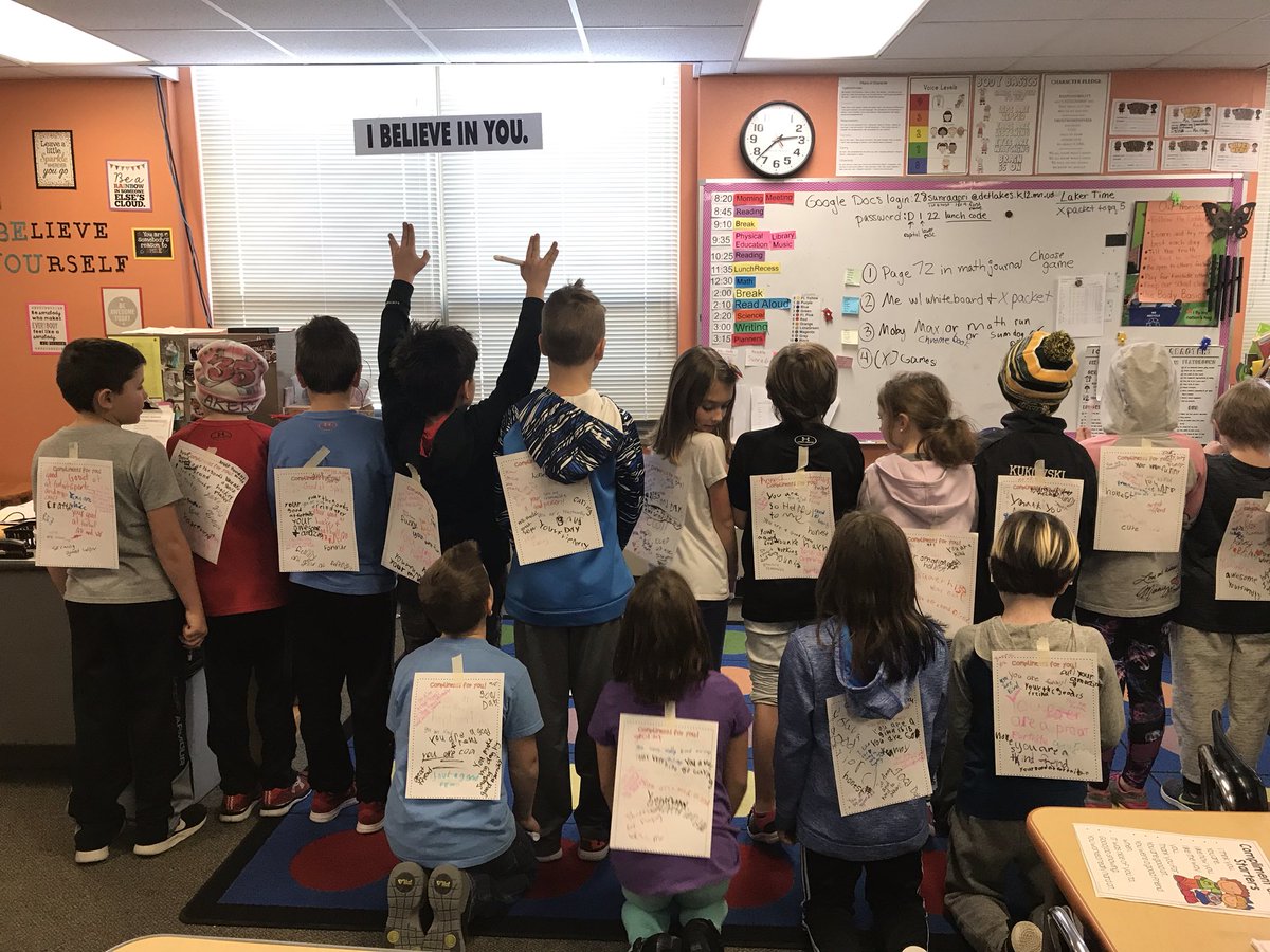 Thanks for a fun lesson Mrs. Gloege on filling others buckets with compliments!