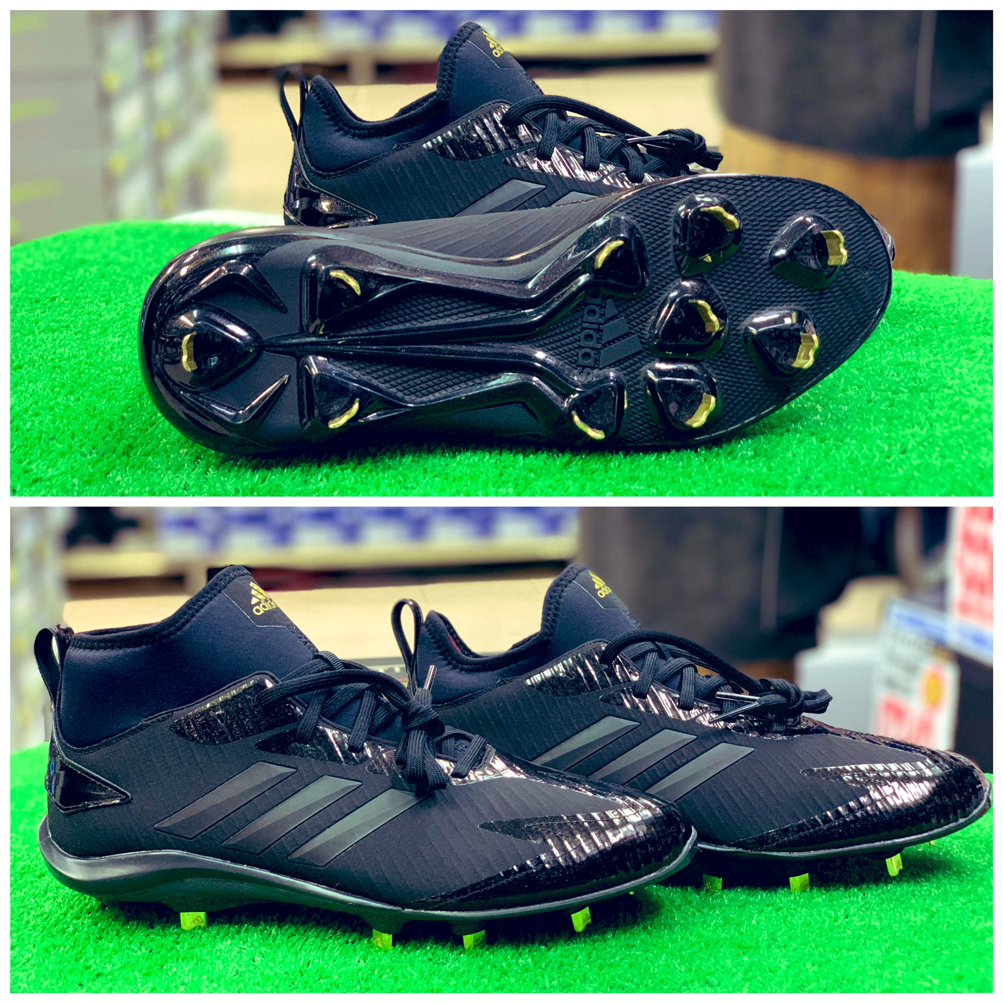 ○adidas アディダス Icon Bounce○野球スパイク 金具メタル○赤