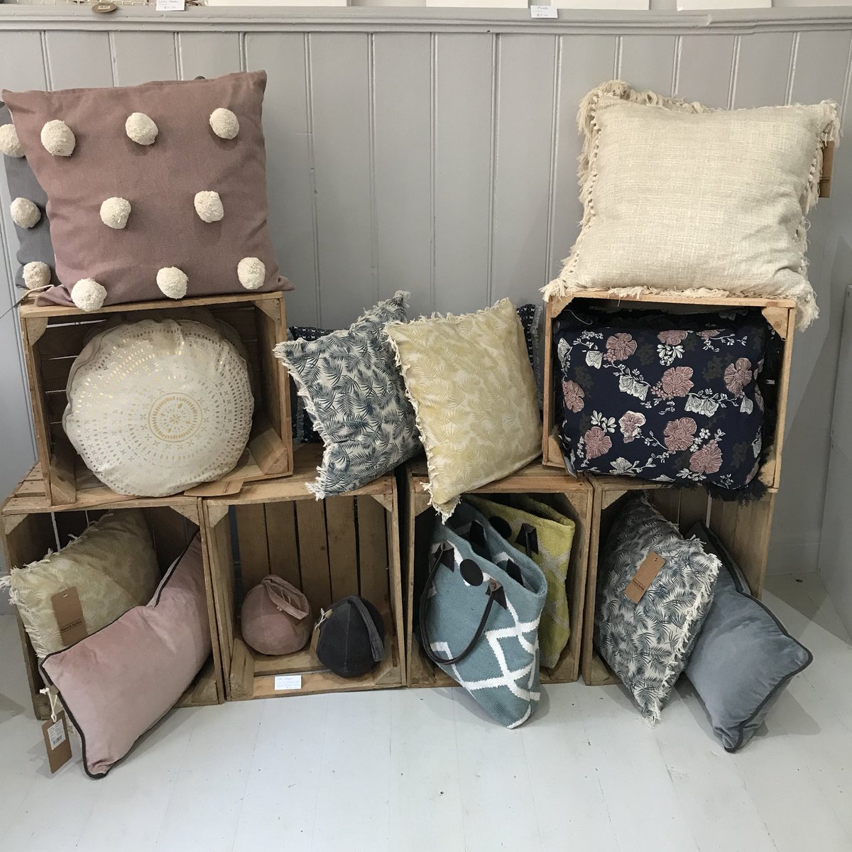 47ThingsUK's tweet photo. It’s all about the cushions today #pompomfun #JanuarySales https://t.co/3Lf2nHqCVn