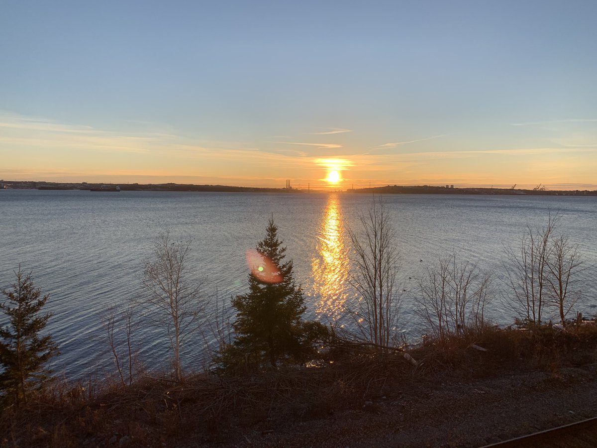 Morning view from the office.  Saturday morning means getting HRM restaurants ready for a busy night.
