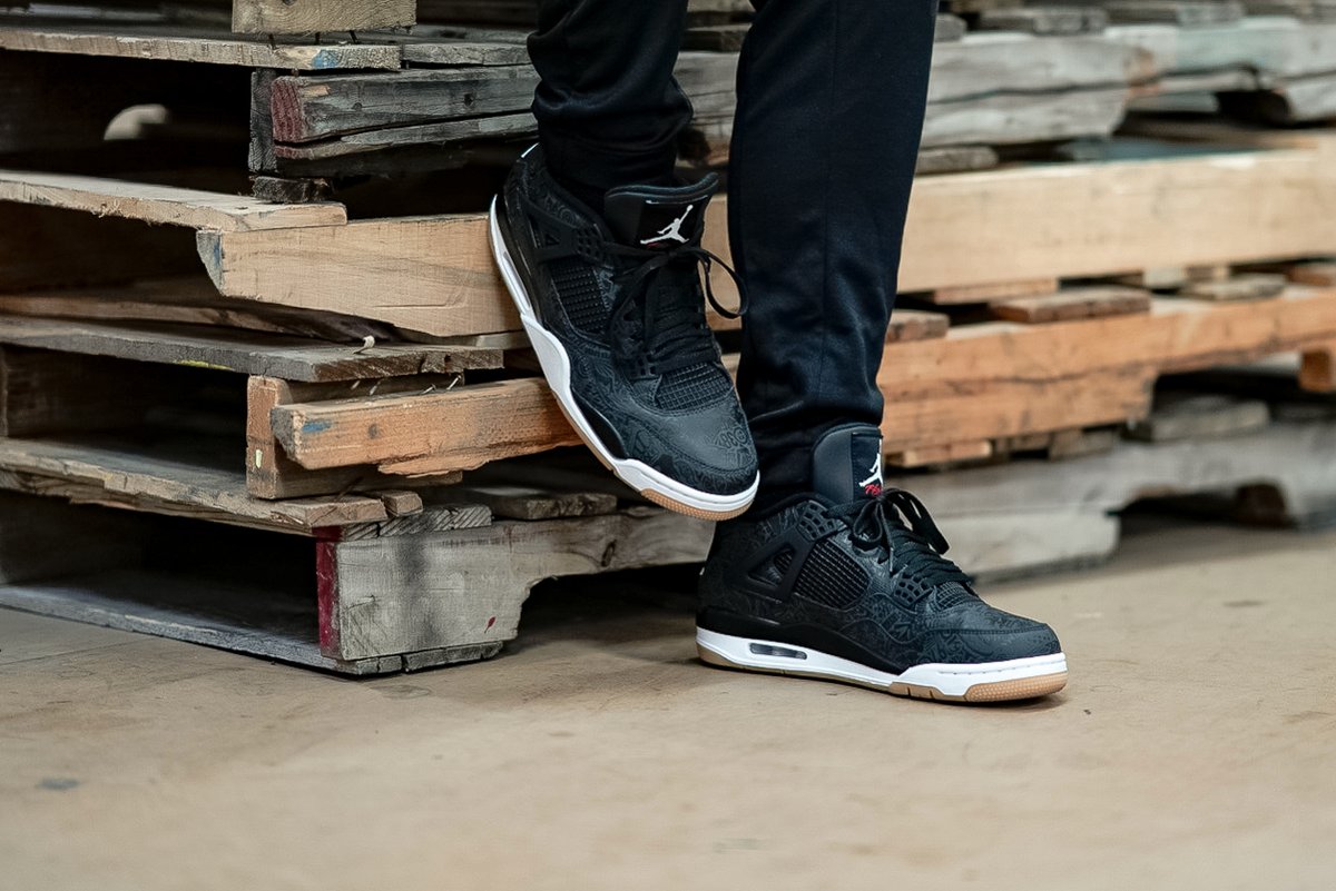 jordan 4 laser black gum