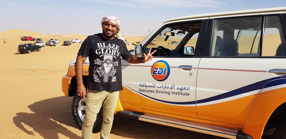 EmiratesDriving's tweet photo. We love participating for dune bashing! Take a look at our day at the Gulf News Fun Drive. #Emiratesdriving #desertdriving https://t.co/L5Ss5ZAATz