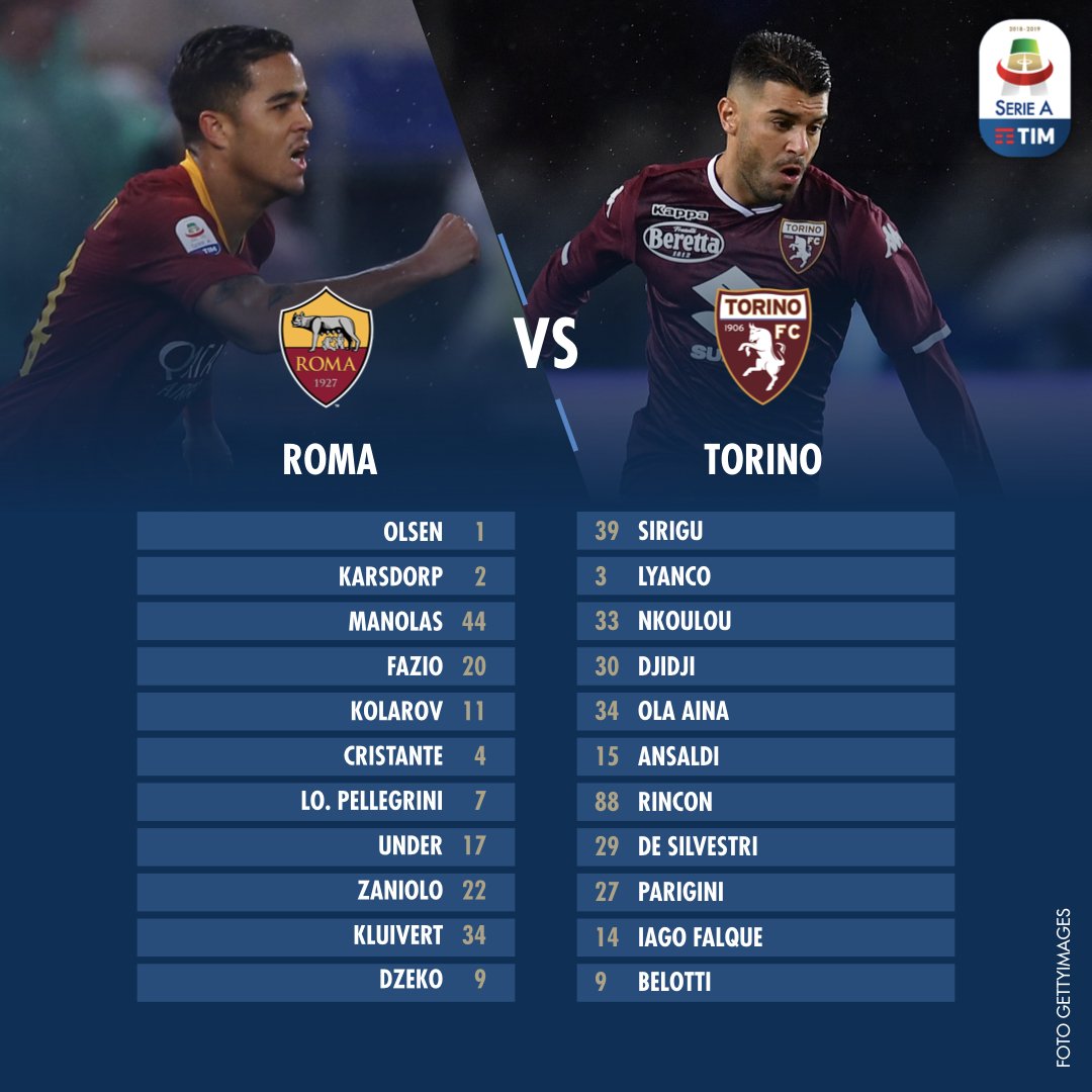 Ricomincia la #SerieATIM con la prima giornata di ritorno! Si riparte con la sfida dell'Olimpico tra Roma e Torino.
🏟 Stadio Olimpico
⚽️ #RomaTorino
📺 15:00 @SkySport
#SerieATIM