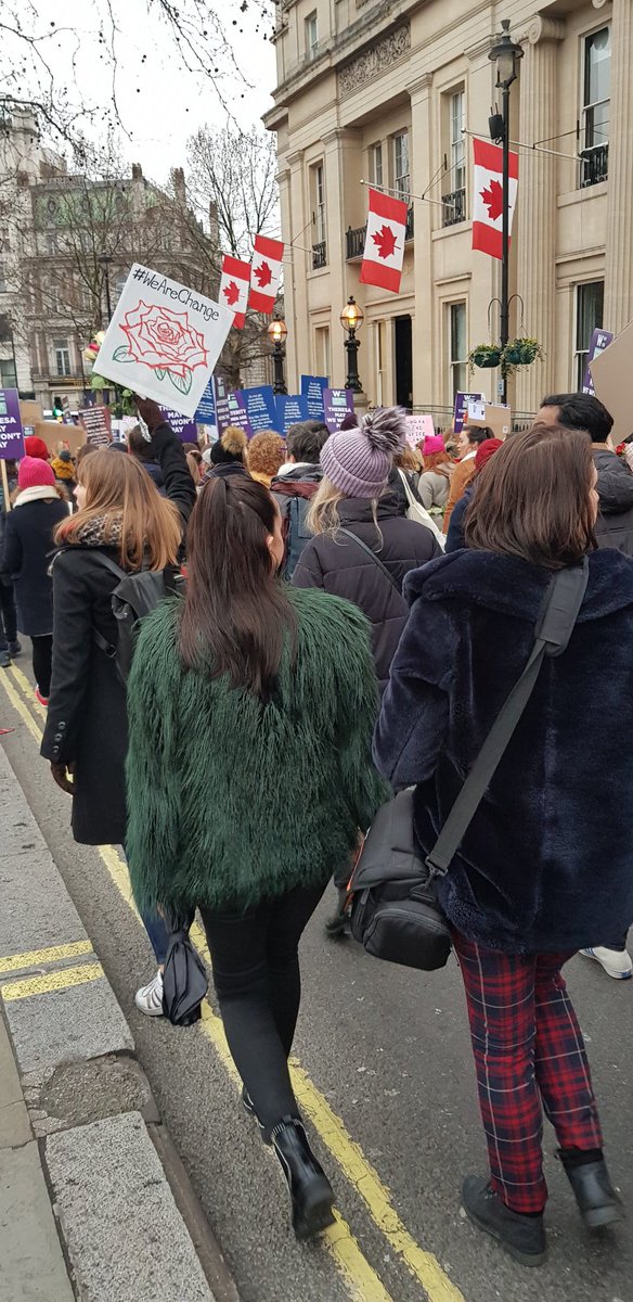 We stand in solidarity with women's worker rights at @womensmarchlon today #breadandroses #WomensMarch2019