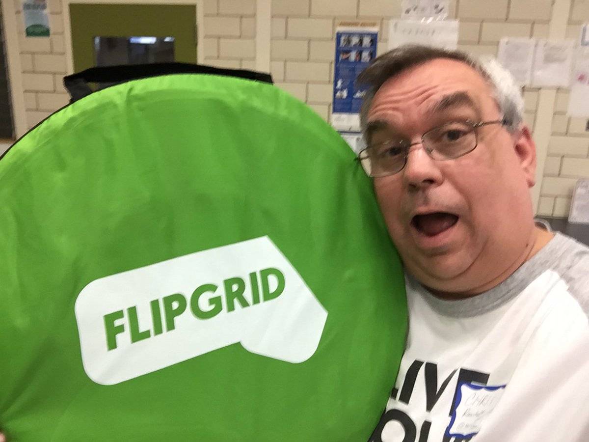 mrramstedt's tweet photo. Thanks to @Flipgrid and #EdCampATX for this AWESOME green screen! https://t.co/vSDu688xKv