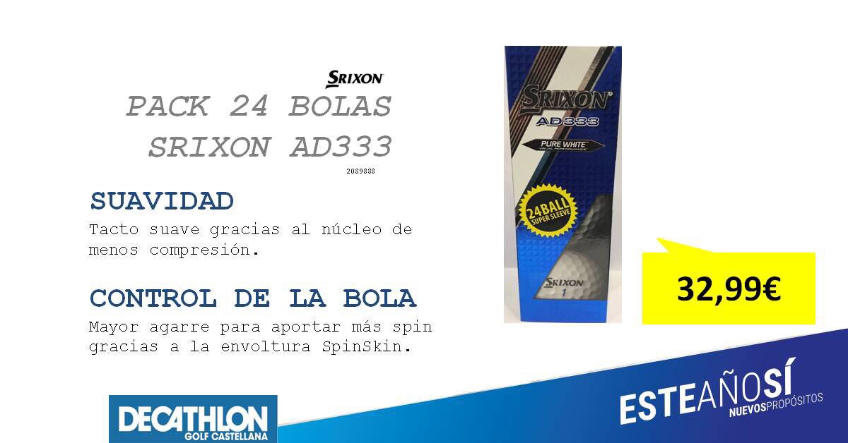 decathlongolf's tweet photo. Mayor suavidad y control en tu golpe  ⛳️

#golf #bolas #Srixon https://t.co/EhATCdbjod