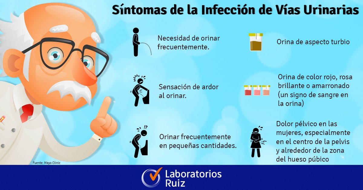 Simplemente desbordando pecho Walter Cunningham Laboratorios Ruiz on Twitter: "Las infecciones de las vías urinarias no  siempre causan signos y síntomas, pero cuando lo hacen, estos pueden ser  las siguientes: #LaboratoriosRuiz #CuidamosTuBienestar #VíasUrinarias  #Infección https://t.co/tGp6PN54aT ...