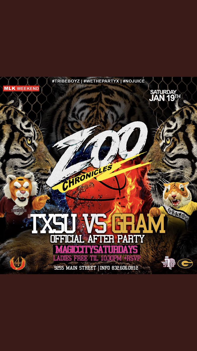 deelandraa's tweet photo. TONIGHT‼️ Txsu Vs Gram Official After🗣 #ZooChronicles Ladiess Free Til 10:30pm RSVP + Repost Flyer📍 @ #MagicCitySaturdays  SRPEAD THE WORD🗣❌For me info @famous_stef https://t.co/91dUkqOOKx