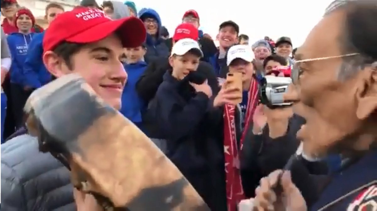 Covington Catholic faces backlash after viral video at DC march
https://www.wkyt.com/content/news/Video-appearing-to-show-Kentucky-students-mocking-Native-Americans-goes-viral-504596501.html …