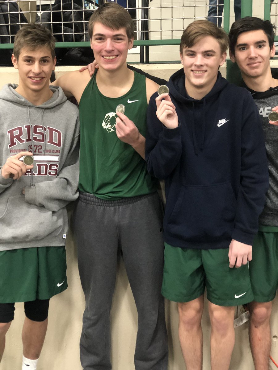 MrBreault_DHS's tweet photo. First race of the day... already on the podium! Way to go Coen Sylvia, Brady Jonsson, Mark Good, & Joshua Lopes!
6th Place for the 4x50m Shuttle Hurdle Relay team in a time of 29.65!
#PodiumChasing #DHS180 #D3Relays @BigGreenSports https://t.co/iM7kgUvAYo