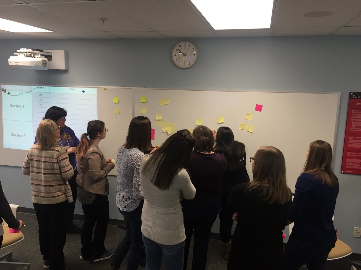edcampLaurier's tweet photo. The collaborative planning has begun! #edcamplaurier https://t.co/dRFjIolUY7
