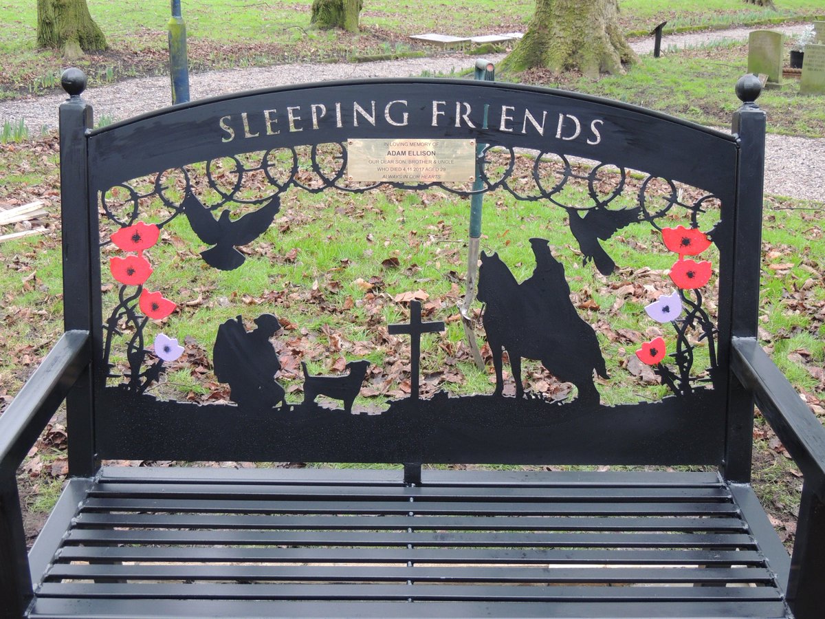FriendsofFOPCC's tweet image. A new bench has been installed in the churchyard today (a donation by the Adam Charity), dedicated to Adam and to all the animals who were killed during the war.  Hope you like  it.