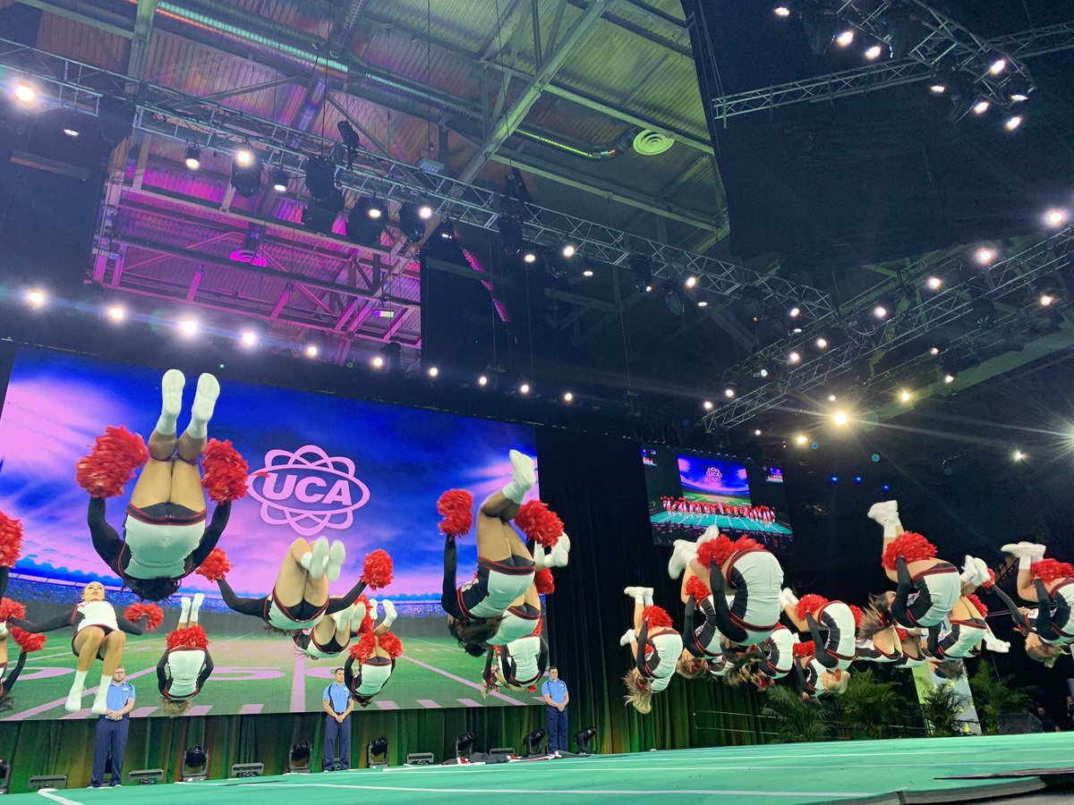 UNLVCHEER's tweet photo. SO BLESSED TO BE NATIONAL CHAMPIONS💍💸🥇 Representing @UNLVathletics all the way in Orlando, Florida ✈️❤️ https://t.co/QtjR3CxdF8