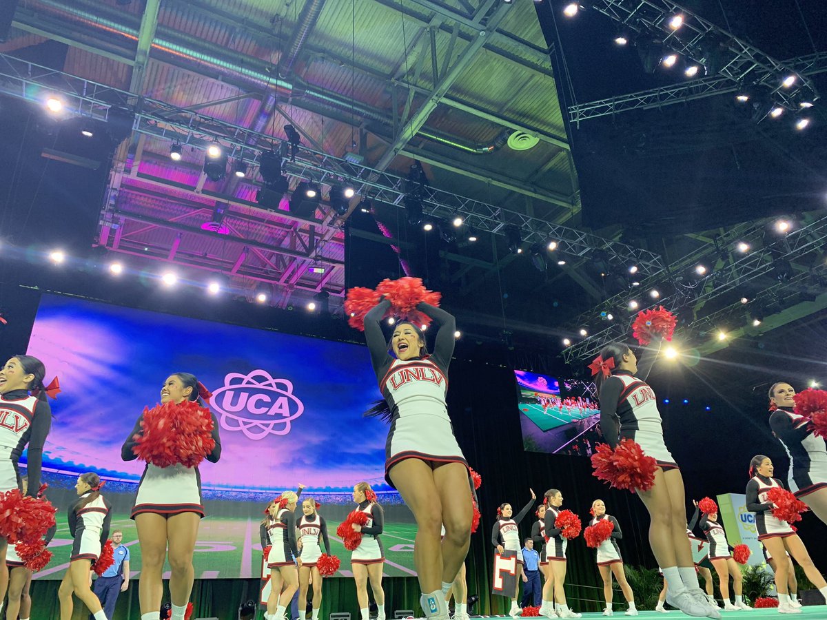 UNLVCHEER's tweet photo. SO BLESSED TO BE NATIONAL CHAMPIONS💍💸🥇 Representing @UNLVathletics all the way in Orlando, Florida ✈️❤️ https://t.co/QtjR3CxdF8