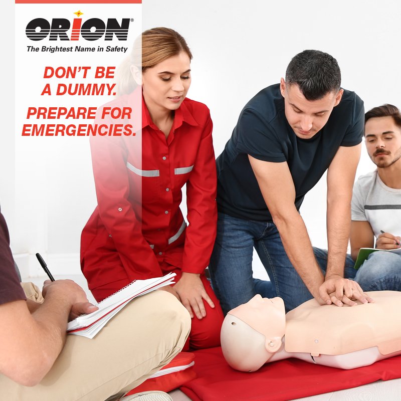 OrionSafety's tweet photo. Be safe! Sign up for a first aid, CPR and/or AED class. While you’re at it, check to see if your first aid kit is up to date. Don’t have one? Check out ours: https://t.co/OKNRV2xXBd #safety #OrionSafety #firstaid #CPR https://t.co/inhNCms4bl