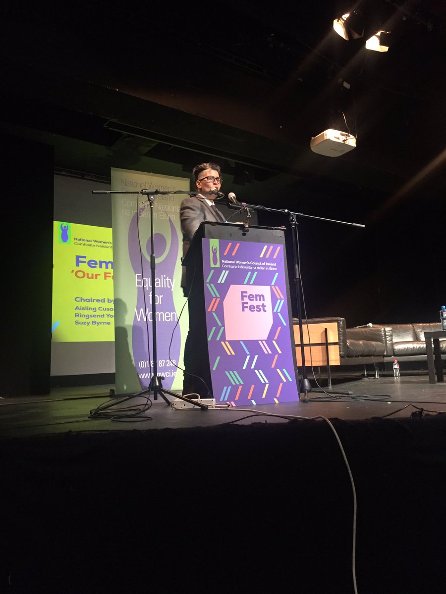 NWCI's tweet photo. “Let us stand here today and vow that we will not stop fighting until the sun rises on a fair and equal Ireland” @DilW #FemFest https://t.co/ZQYyPUcSzs