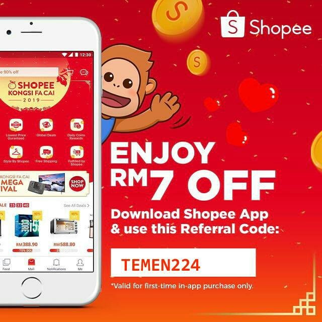 TemengKomsah's tweet photo. Use my referral code TEMEN224 to get RM7.00 off off your first purchase! Download Shopee now to enjoy free shipping and lowest price guaranteed deals! https://t.co/sqsqLj1wmT https://t.co/2z6I0Pi63j