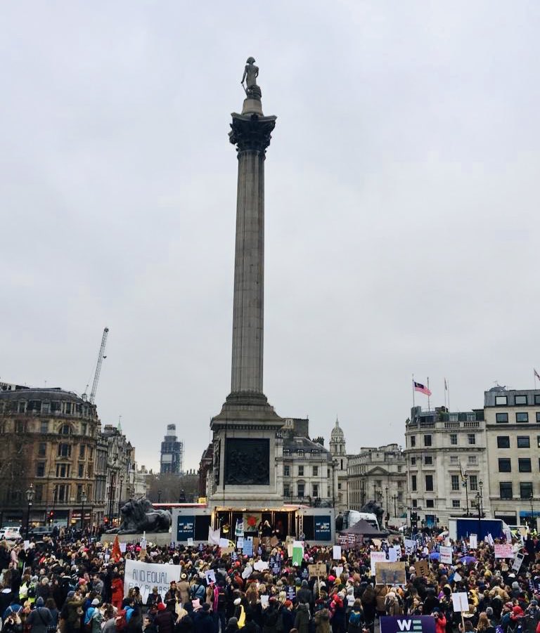 Extraordinary turnout for Women’s March London today. Very cool hearing my 5 year old daughter chanting loudly “women’s rights are human rights!” #BreadandRoses #WomensMarch2019 #WomensWave