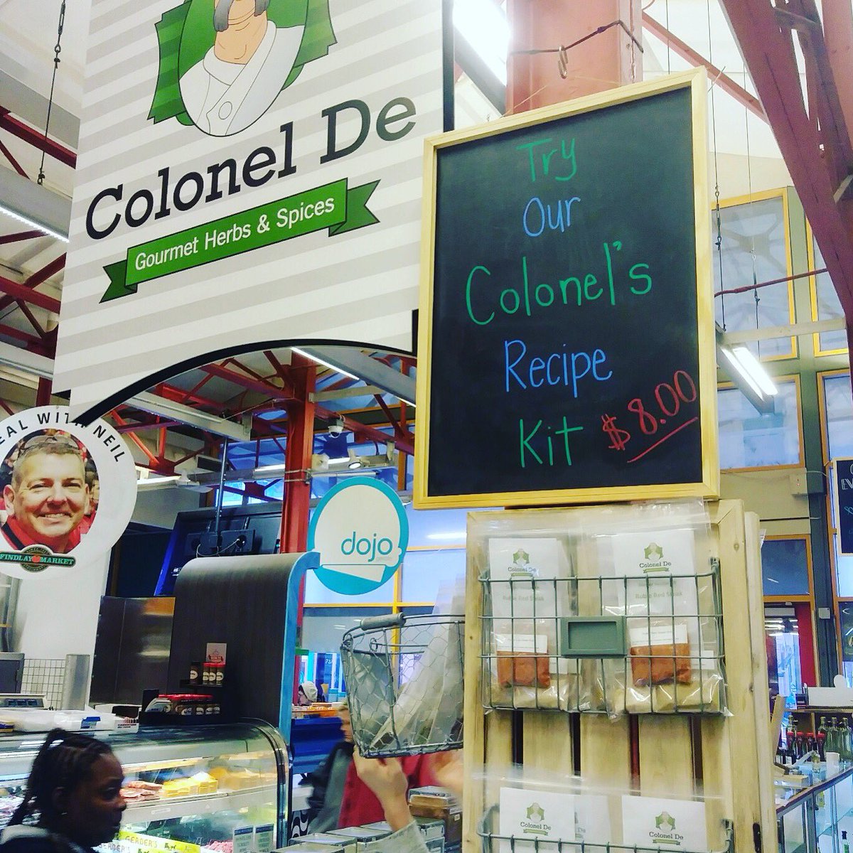 ColonelDe's tweet image. Colonel’s Recipe Kit available today Findlay Market location. Recipes and blends for making dinner easy. This week Tuscan Chicken, Rubie Red Steak,  and Salmon the Colonel’s Way! Grab it and go while supplies last!