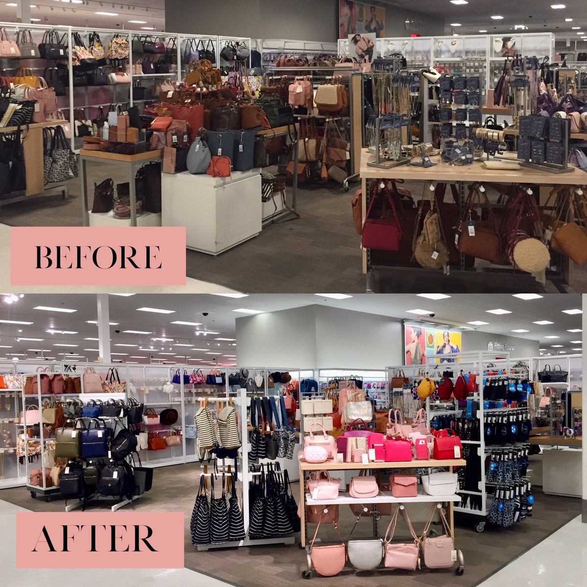 TargetVM_Philly's tweet image. MAJOR MOVES In Accessories! Knocked this out yesterday and I’m so excited about the outcome! @target @targetstyle #anewday #universalthreads #dv #sugerfix  #targetstyle #wearetarget #accessories #floorpad #design #beforeandafter #interiordesign #vogue #springstyle #teamtarget