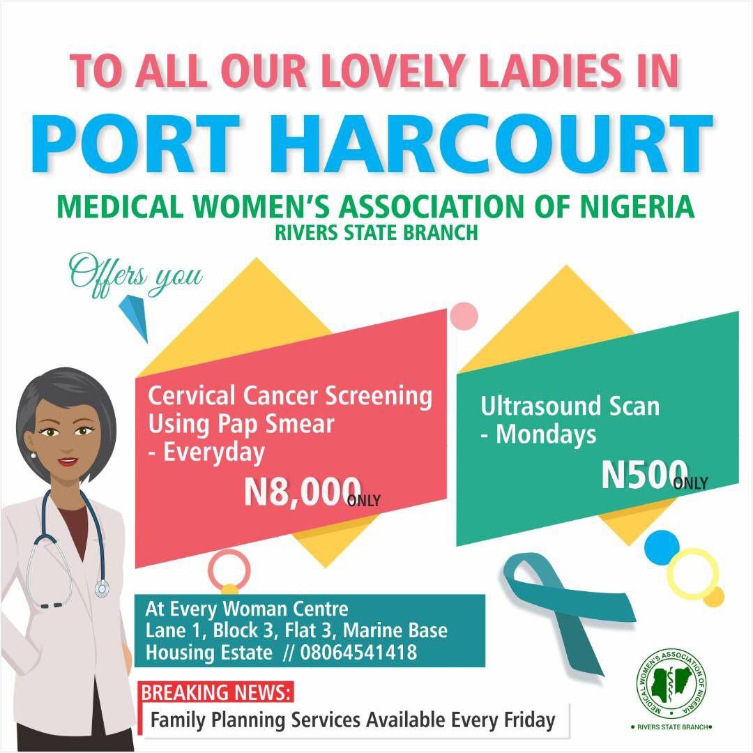 mri_medic's tweet image. Ladies and women in Portharcourt, 

Make use of this great opportunity to get screened so that you can #CheatOnCervicalCancer 

Men and husbands, encourage our women to get screened and vaccinated