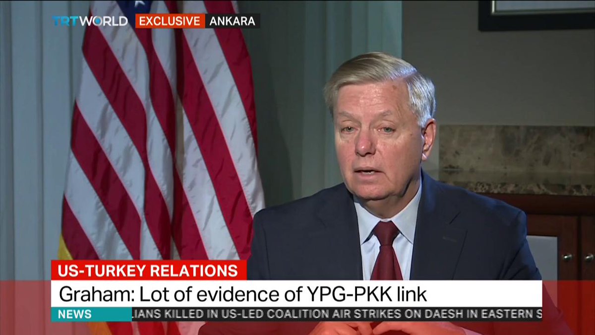 “If we don’t get this right we are going to regret it. We are going to regret creating a problem for Turkey so let's fix it.”
US Senator Lindsey Graham on ending US support for the PKK-linked Syrian YPG https://www.trtworld.com/turkey/us-arming-ypg-created-a-nightmare-for-turkey-senator-graham-23443 …
