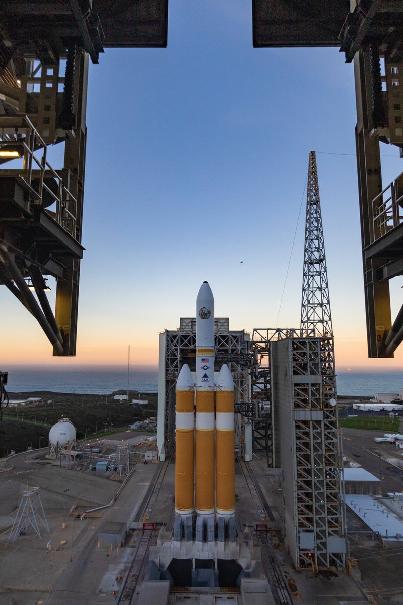 ulalaunch's tweet photo. Fueling of the #DeltaIVHeavy is underway at Vandenberg Air Force Base in California for today's #NROL71 launch at 11:05 am PST. Follow along with our Live Launch Blog for countdown reports: https://t.co/W9zB6LUGpw https://t.co/Y476hBnuVT