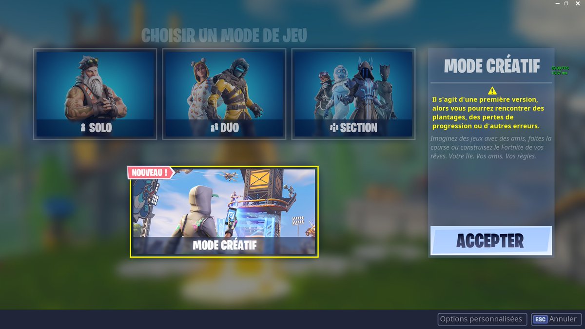 yanteh french fortnite leaker v twitter le mode terrain de jeu et foire d empoigne ont ete desactiver - terrain de jeu fortnite desactive