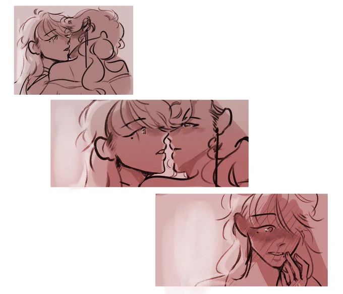 kissing you near the lips to tease you. 