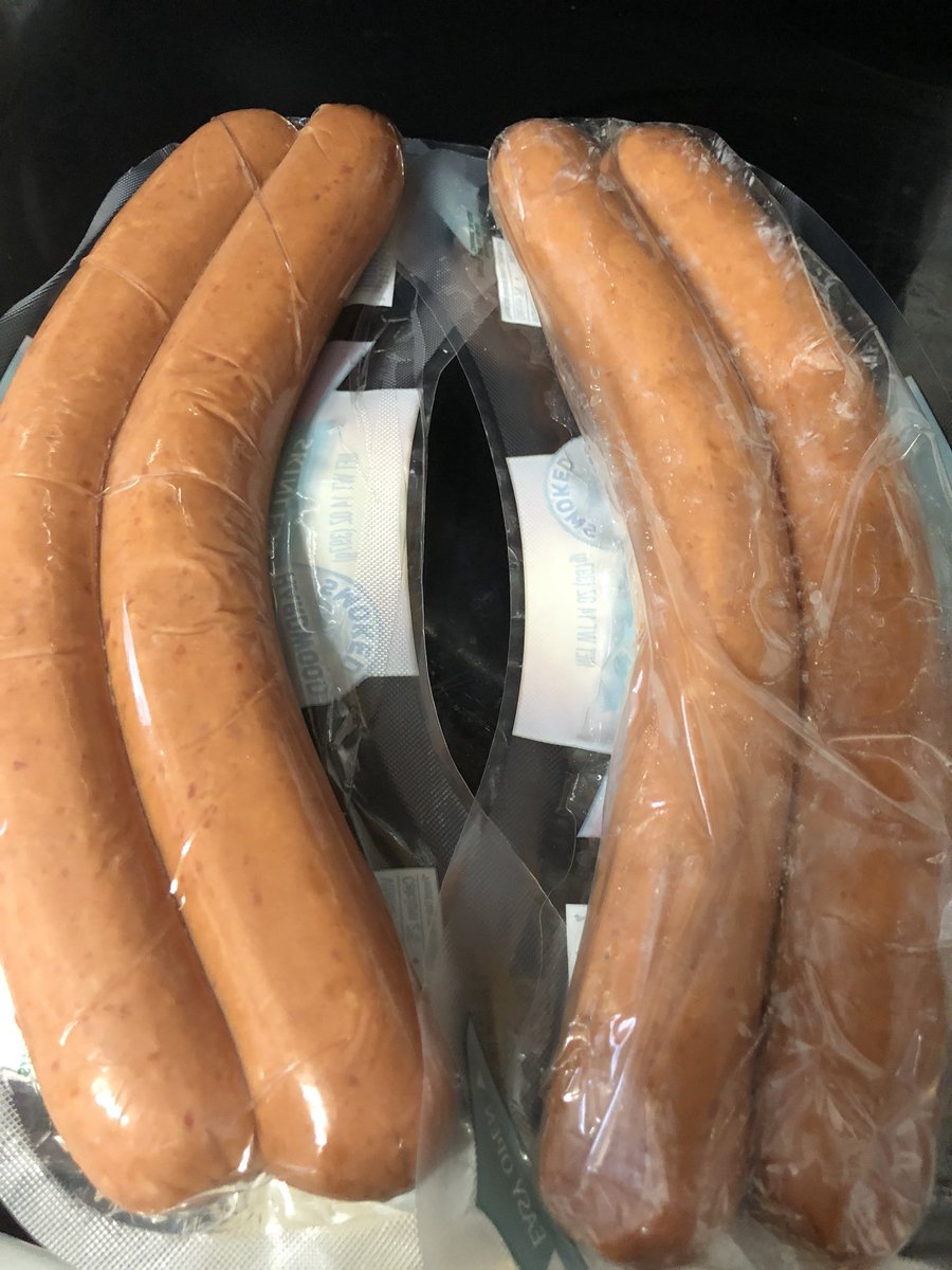 Hey <a href="/EckrichMeats/">eckrichmeats</a>. The last couple times I have gotten my <a href="/kroger/">Kroger</a> click list grocery order the packing has been like the one on the right. Is it still safe to eat? Sealed around edges but not vacuum tight. This would be the 3rd package I have got this way...
