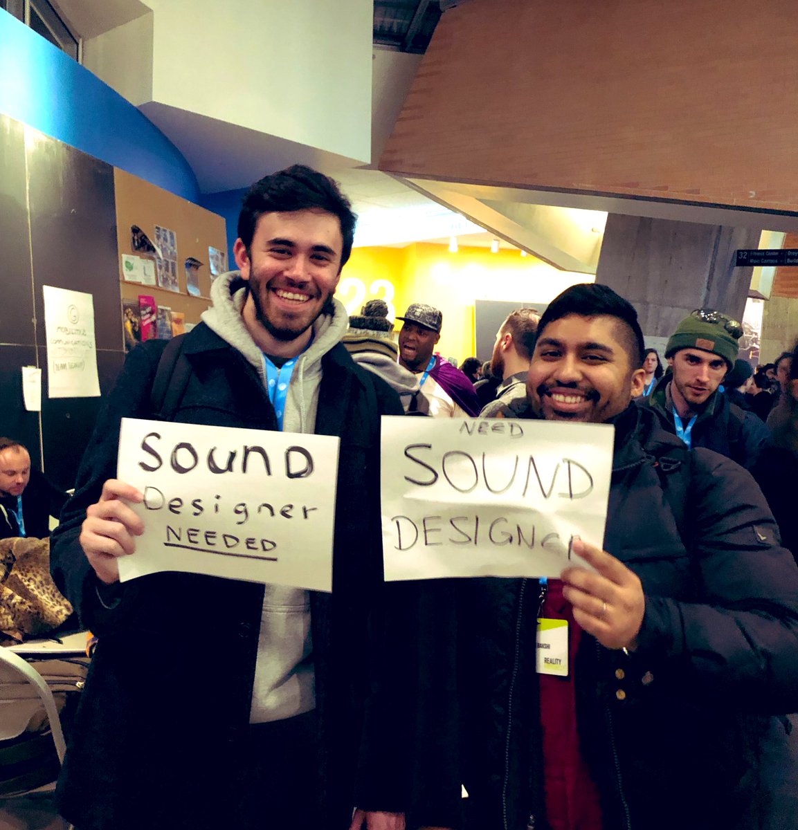 OhKatSchneider's tweet photo. Seen at #RealityVirtually and arguably the current state of #experience #design in #AR #VR - a call to the #sound #audio people out there! You are needed at hackathons and vital to the future of #mixedReality https://t.co/ulTl8dysyJ