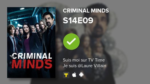 I've just watched episode S14E09 of Criminal Minds! #criminalminds #tvtime https://tvtime.com/r/SWXm