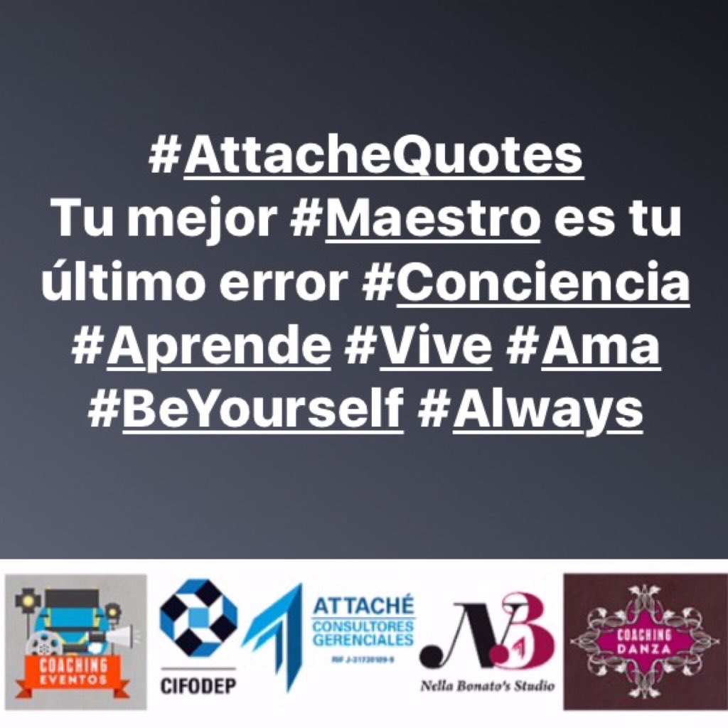 murrusha's tweet photo. #AttacheQuotes #FraseDeLaSemana #14Ene #EnModoAprendiz #TrabajarPorLoMejor #Aprendizaje #Excelencia #NellaBonato #AttacheSC #CifodepAttache #NBStudioAttache #CoachingEventos #CoachingDanza https://t.co/TlyeS21YSm
